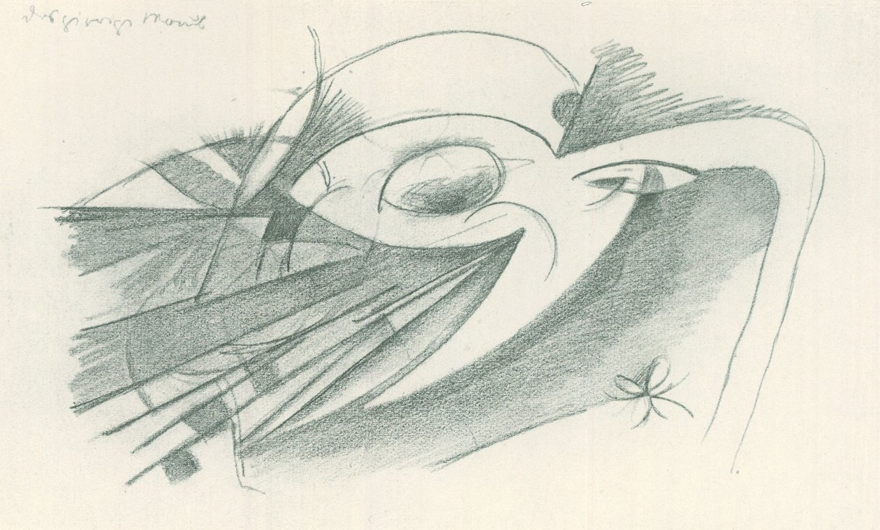 De hebzuchtige maan door Franz Marc
