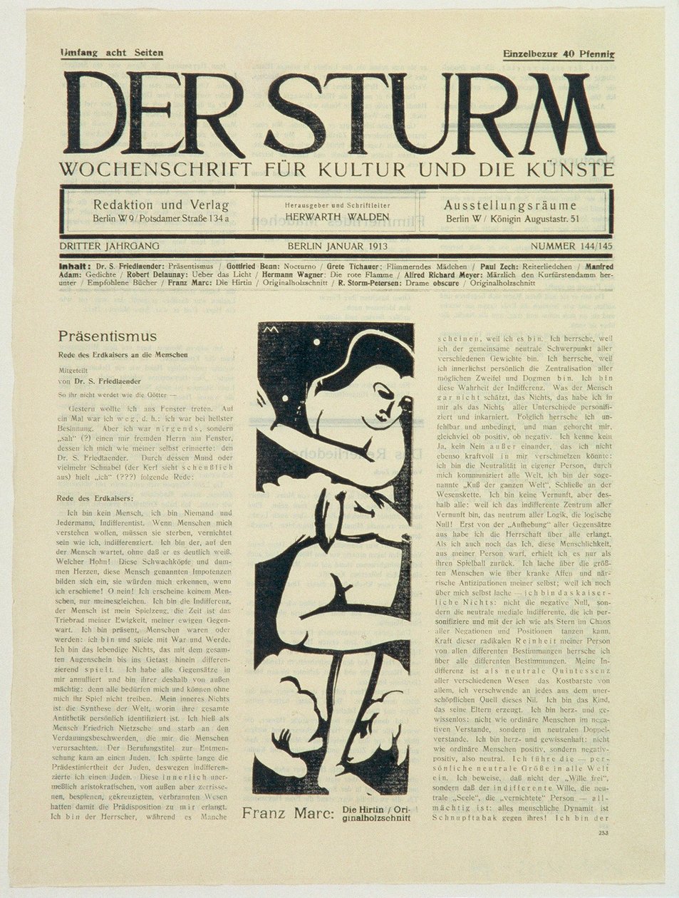De herderin door Franz Marc