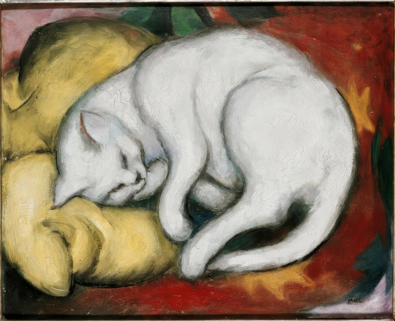 De witte kat door Franz Marc