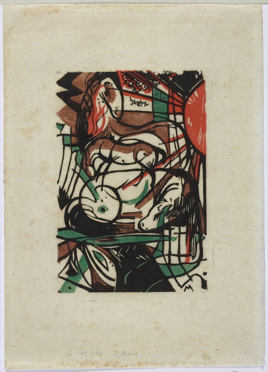 Geboorte van de paarden door Franz Marc