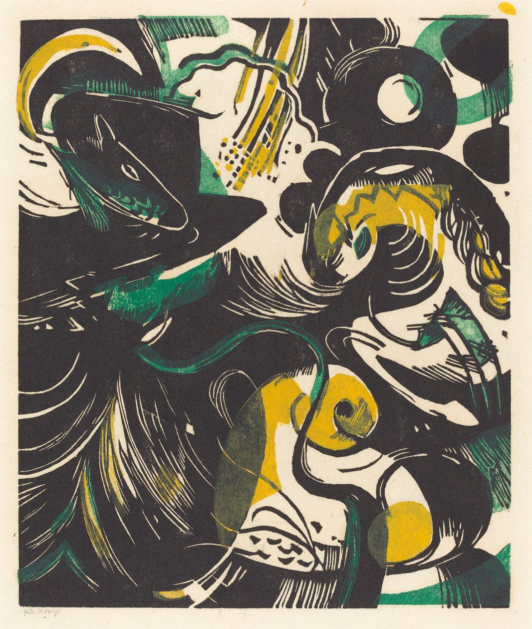 Genesis II door Franz Marc