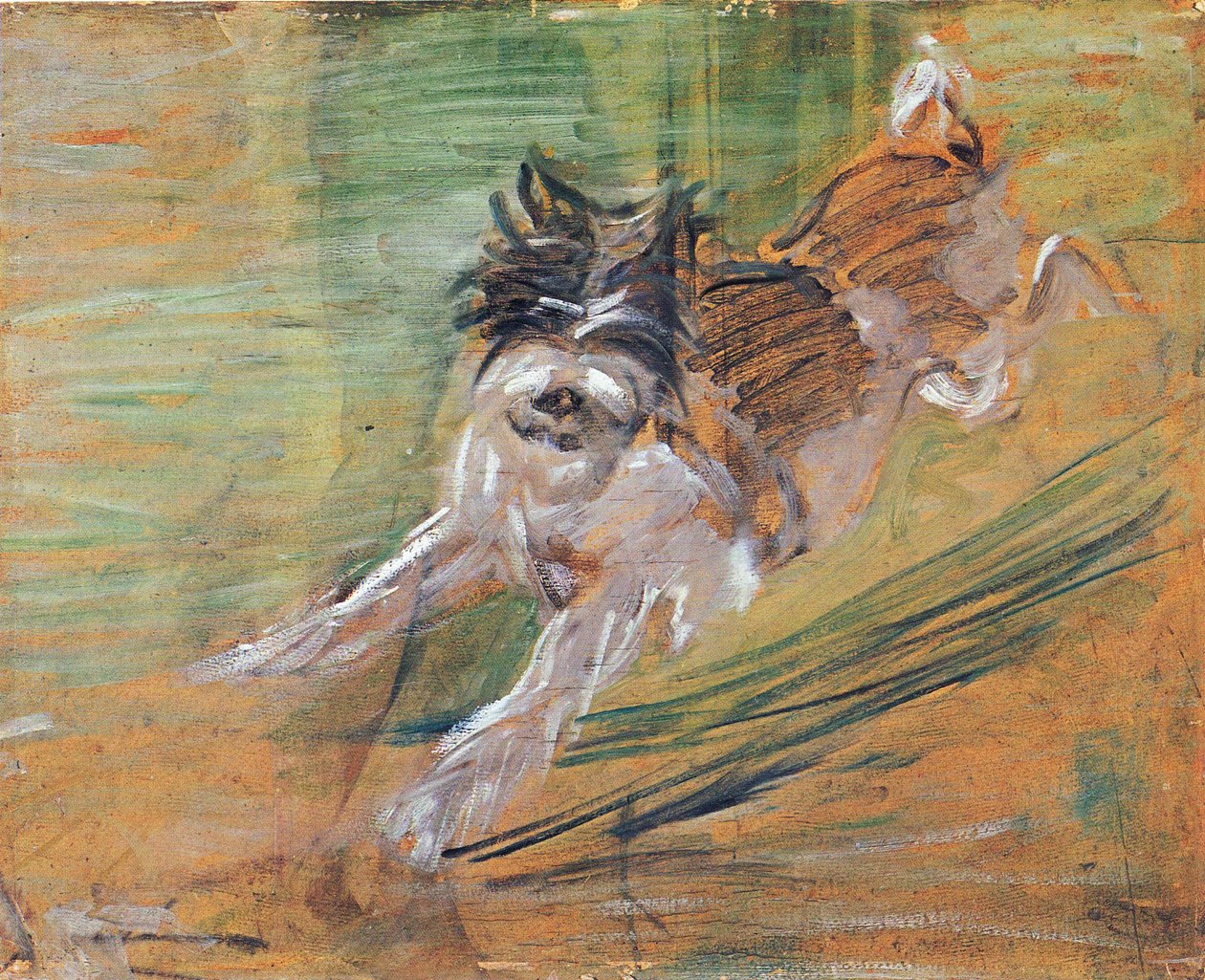 Springende hond door Franz Marc