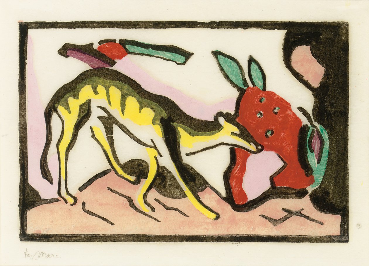 Mythisch dier door Franz Marc