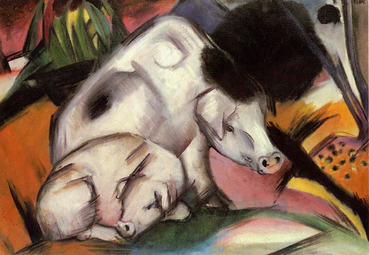 Varkens door Franz Marc