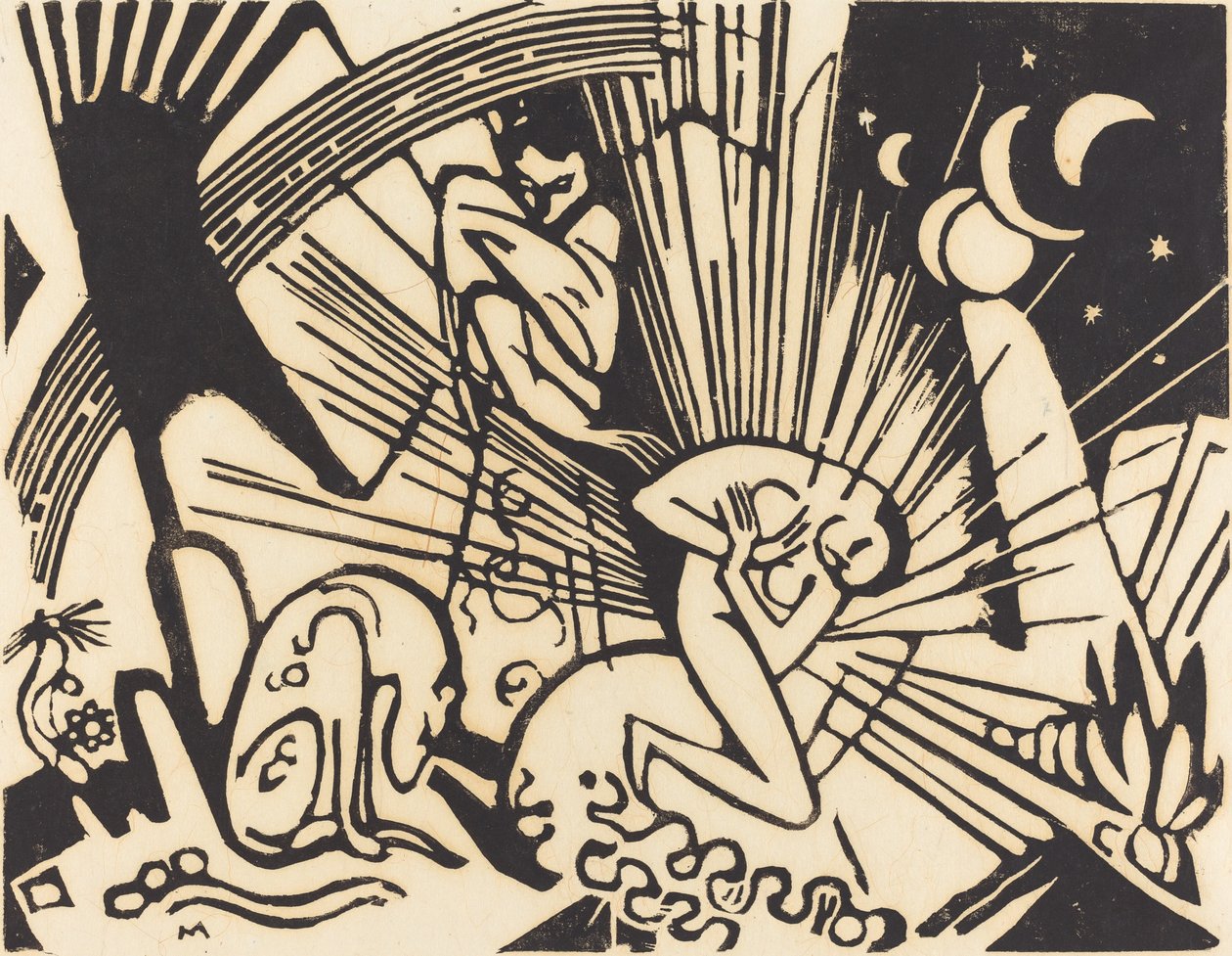 Verzoening (Versoehnung) door Franz Marc