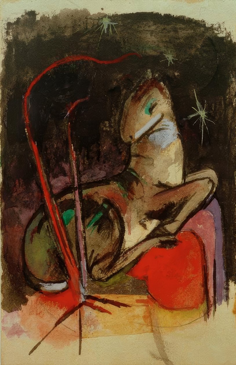 Rustend dier door Franz Marc