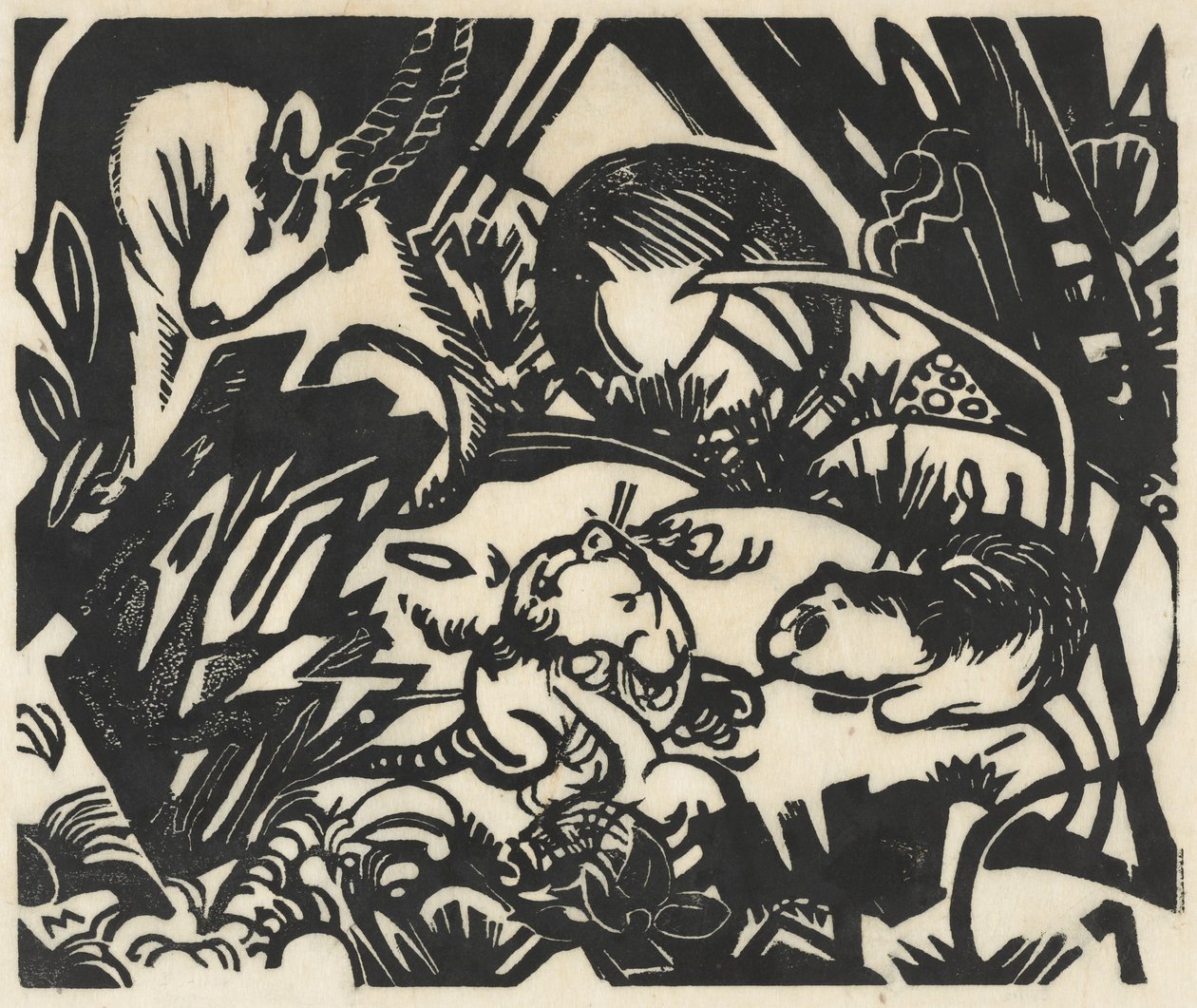 Tierlegende (Dierenlegende) door Franz Marc
