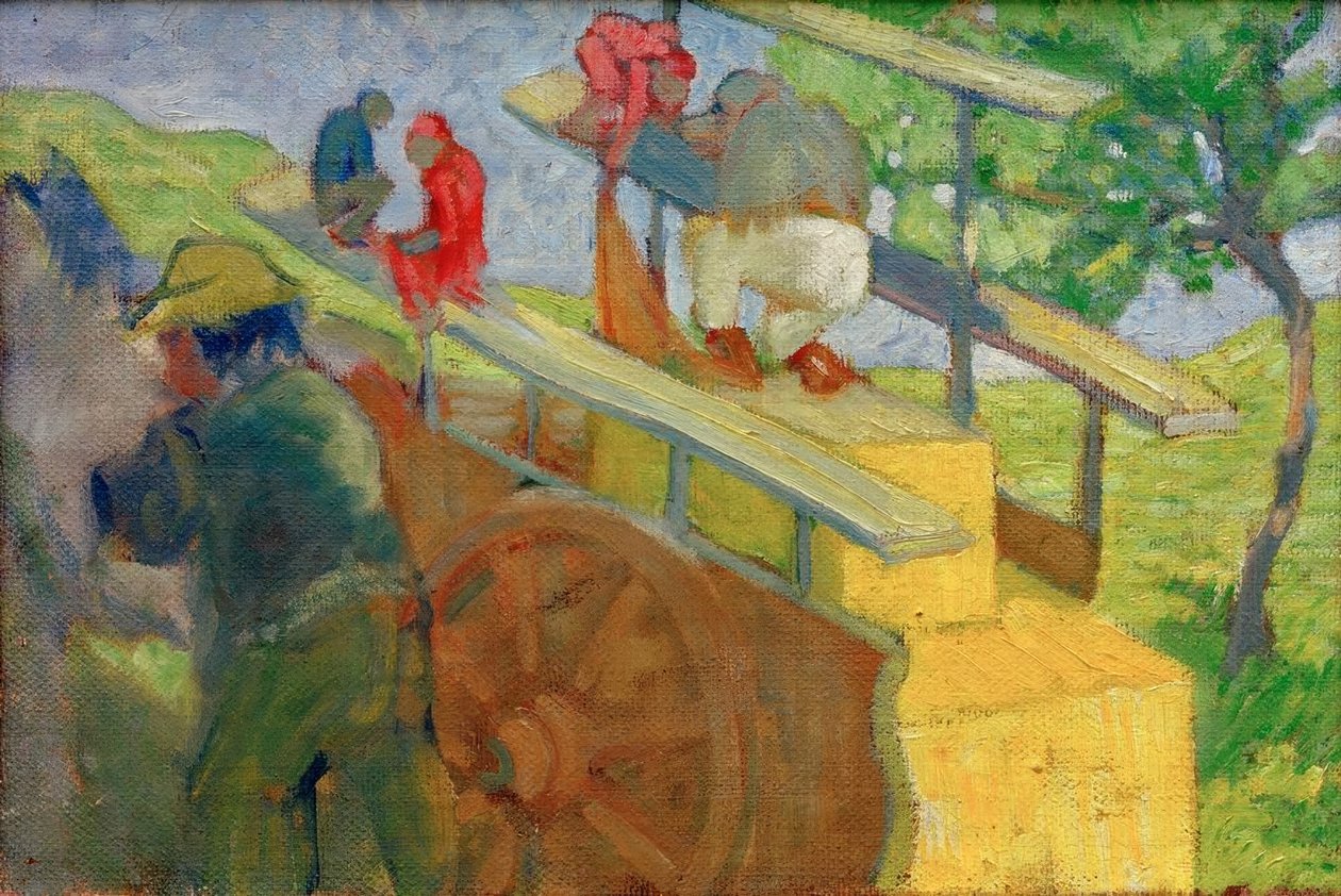 Aapje op een kar door Franz Marc
