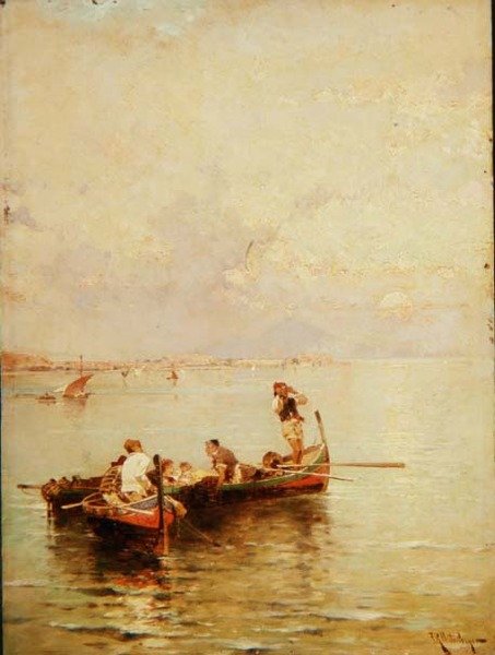 Meerlandschap door Franz Richard Unterberger