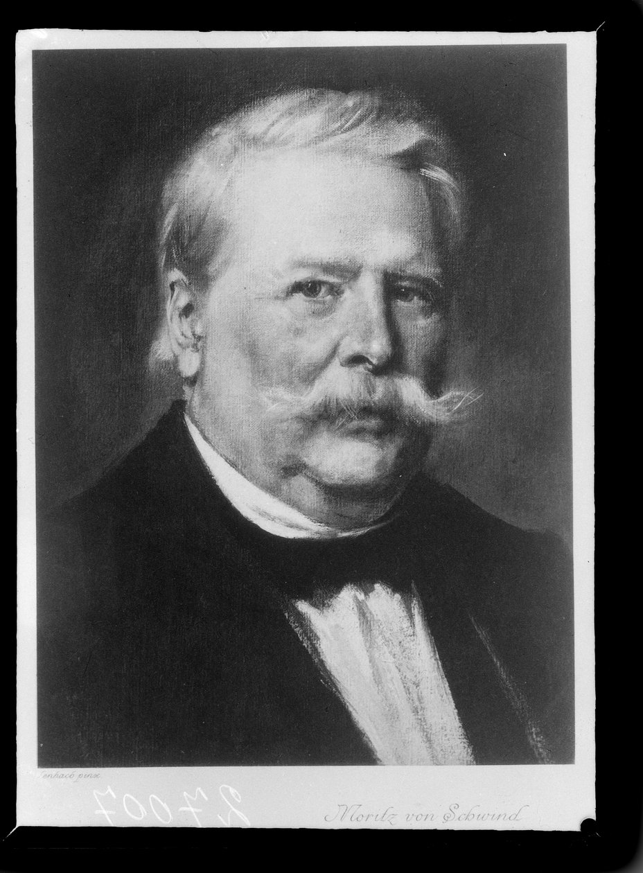 Moritz von Schwind door Franz Seraph von (after) Lenbach