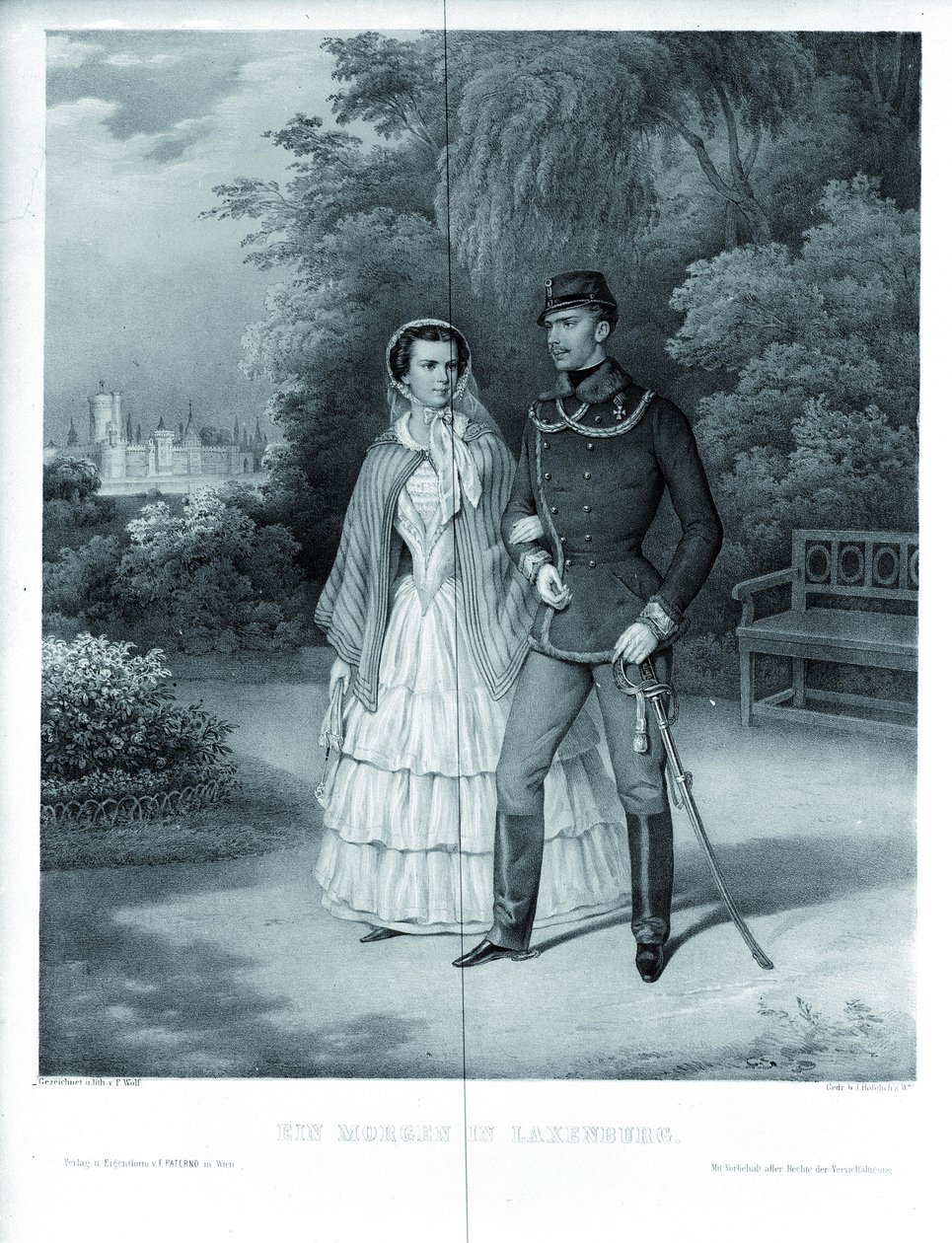 Keizer van Oostenrijk Franz Joseph I door Franz Wolf