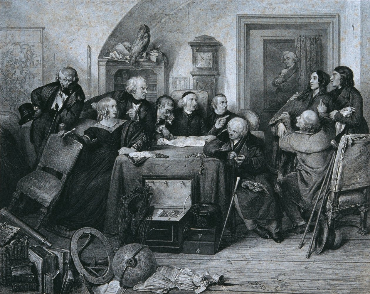 De testamentopening door Franz Xaver Stöber