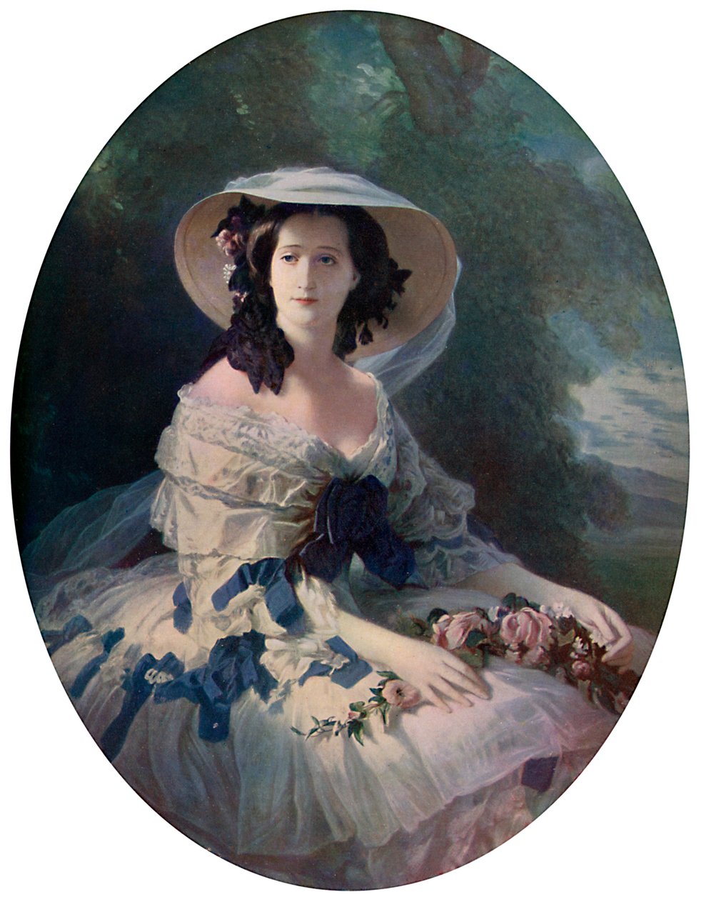 De keizerin Eugénie, 19e eeuw, ca. 1920 door Franz Xaver Winterhalter