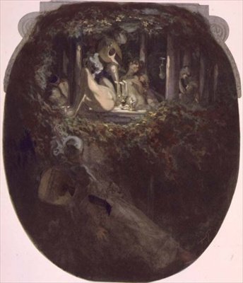 De Serenade door Franz von Bayros (1866 1924)