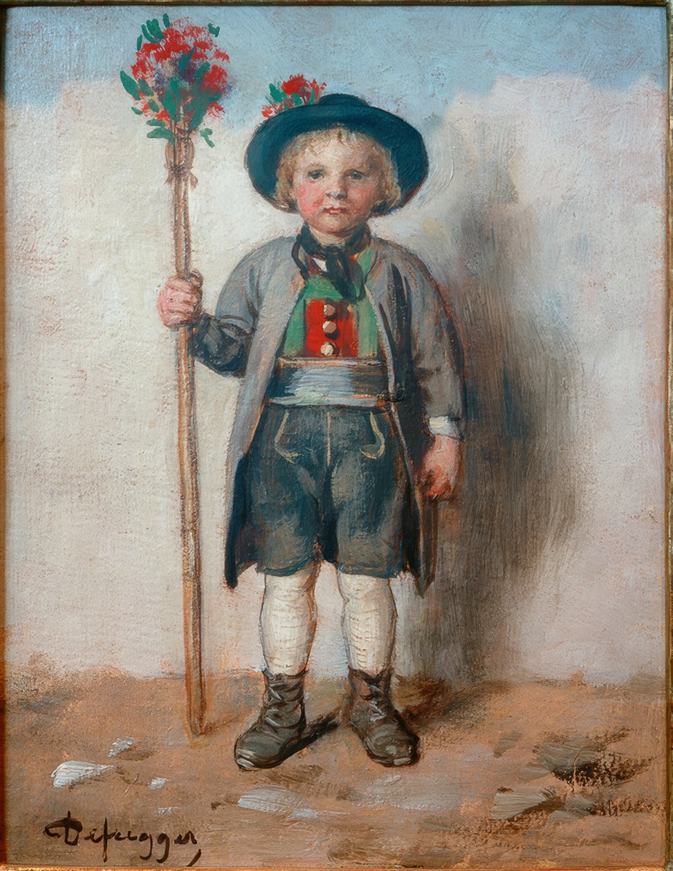 De bruiloftsuitnodiger door Franz von Defregger