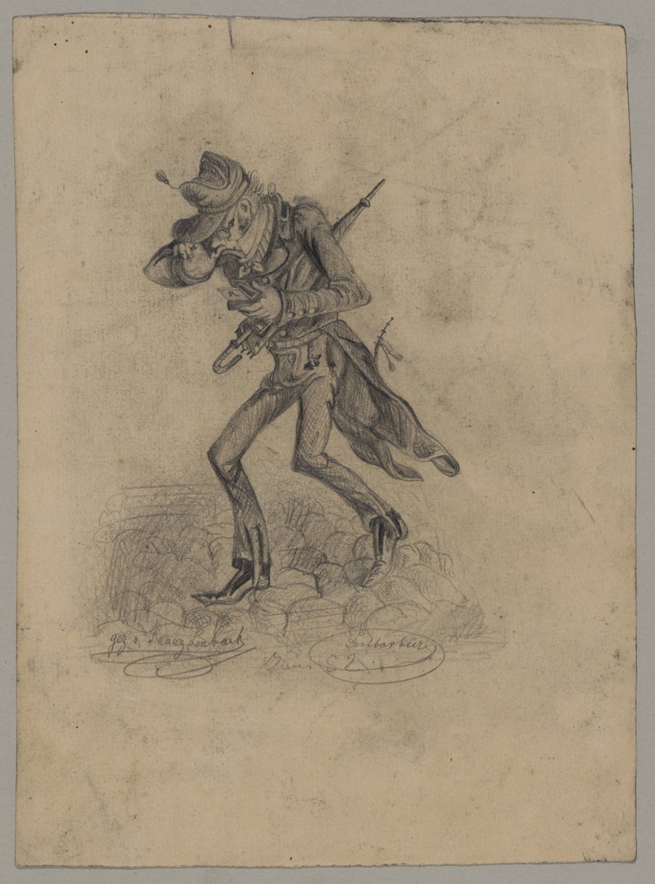 De dorpsbarbier door Franz von Lenbach