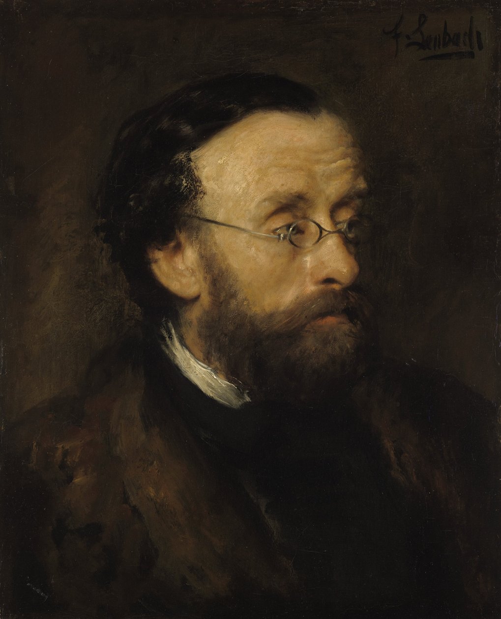 De landschapsschilder Eduard Schleich door Franz von Lenbach