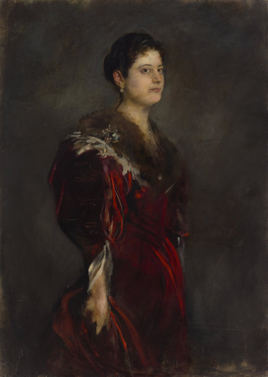 Marie Barones Harkányi door Franz von Lenbach