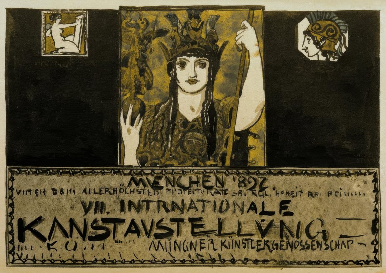 F. v. Stuck, Afficheontwerp 1897 door Franz von Stuck