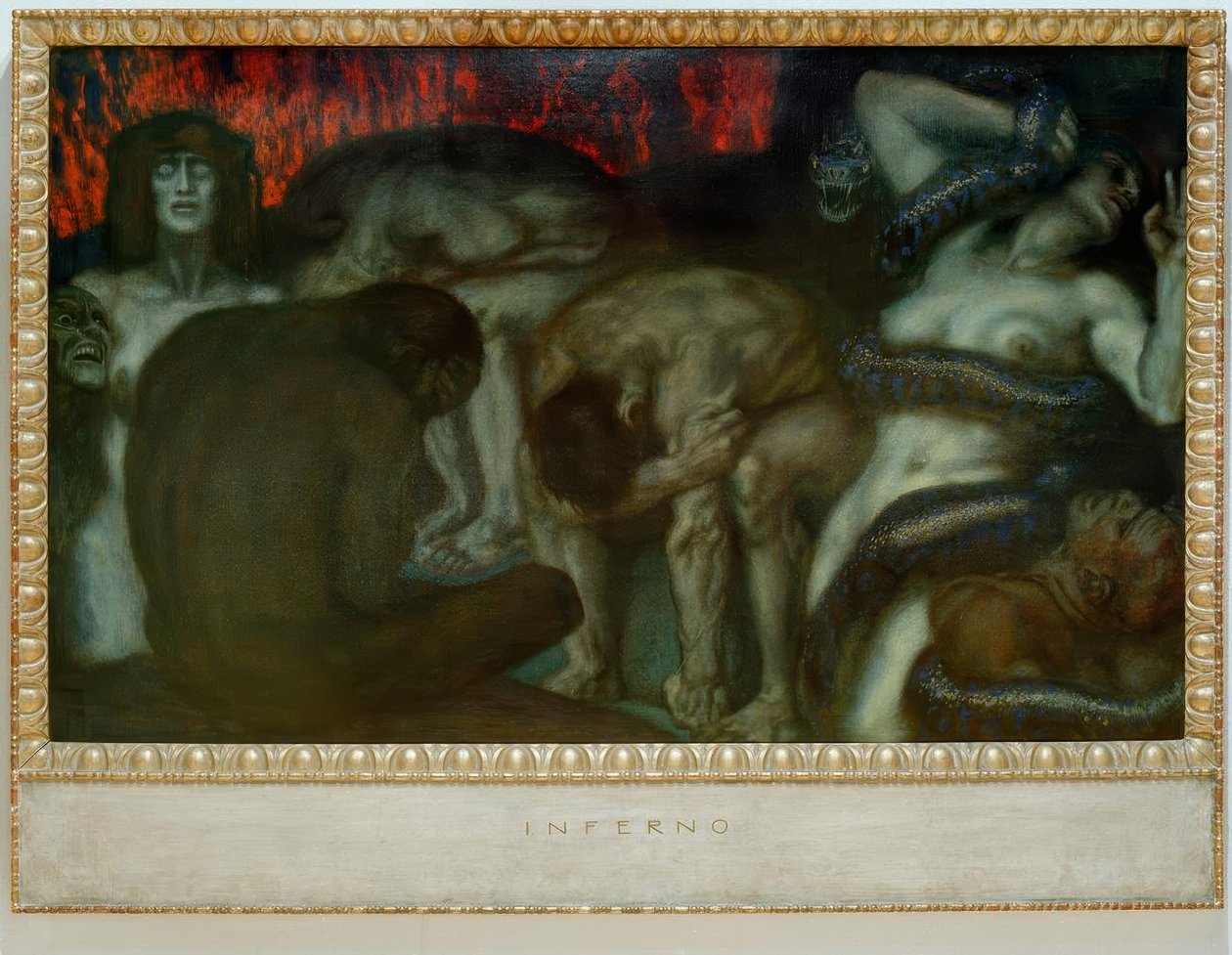 Inferno door Franz von Stuck