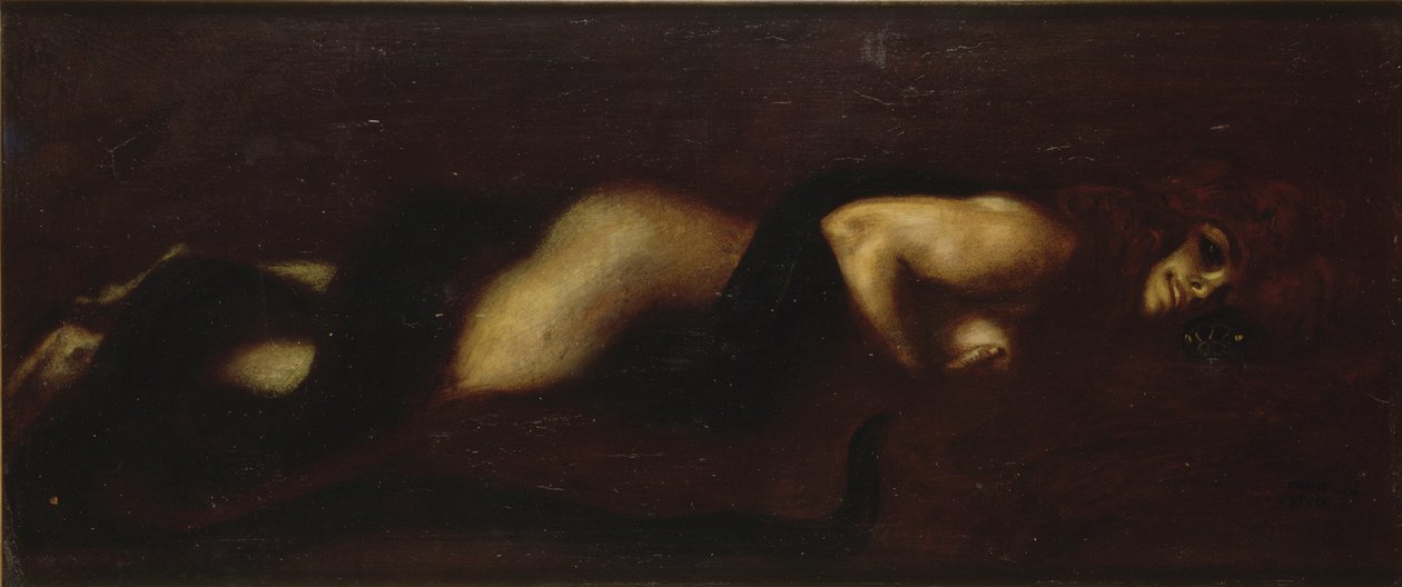De zonde, 1899 door Franz von Stuck