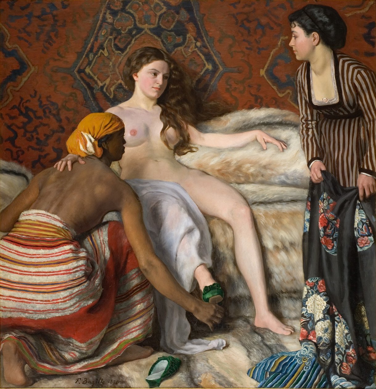 Het toilet door Frédéric Bazille
