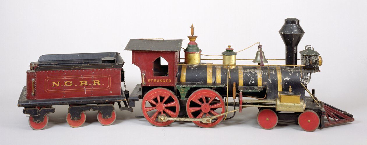Model van locomotief en tender, 1877 door Fred Butterfly