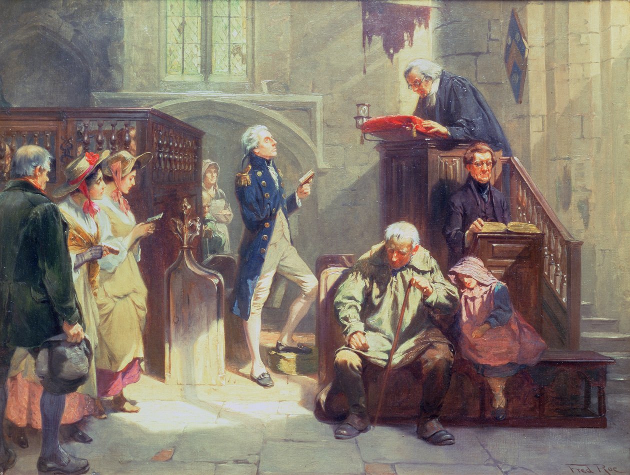 Nelson in de Kerk door Fred Roe