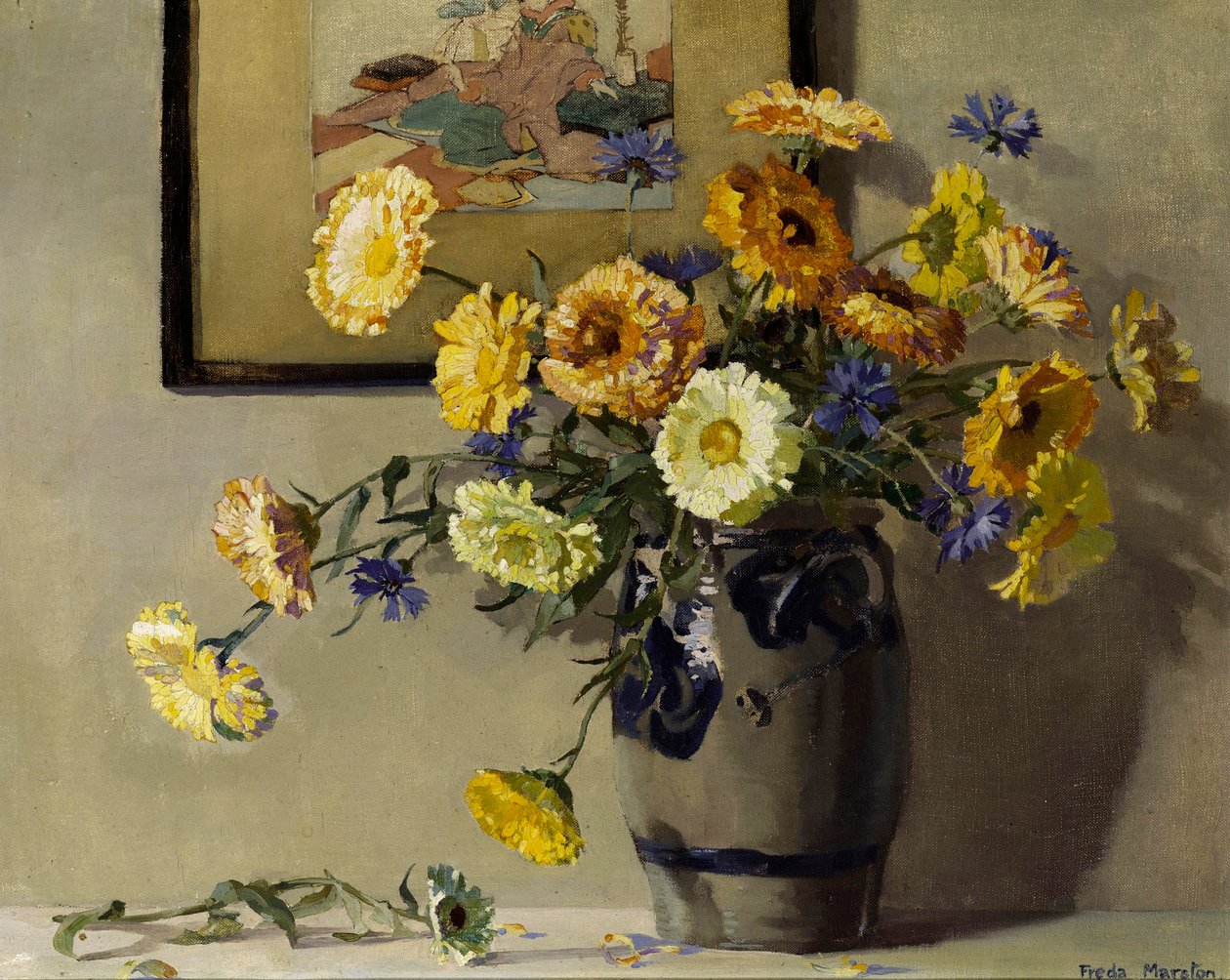 Goudsbloemen door Freda Marston