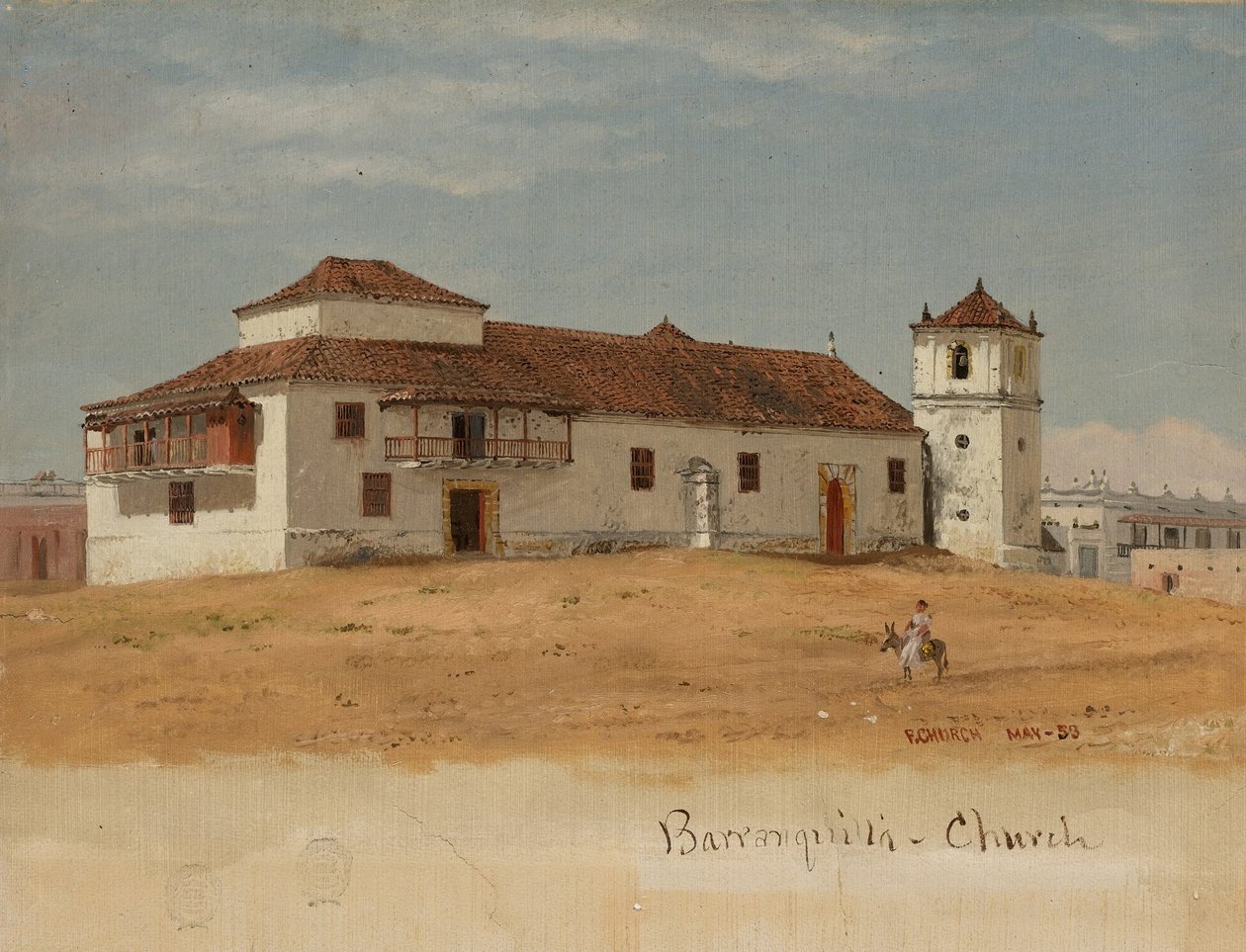 Colombia, Baranquilla Kerk door Frederic Edwin Church
