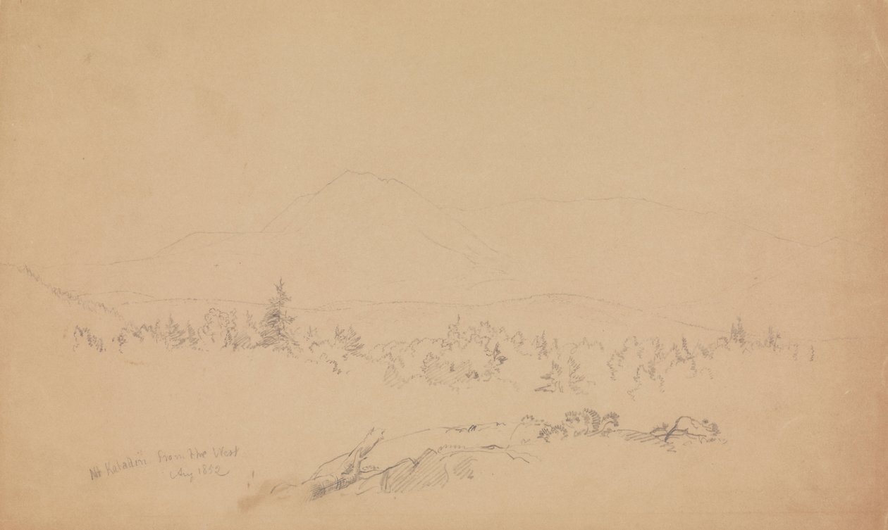 Mount Katahdin vanuit het westen door Frederic Edwin Church