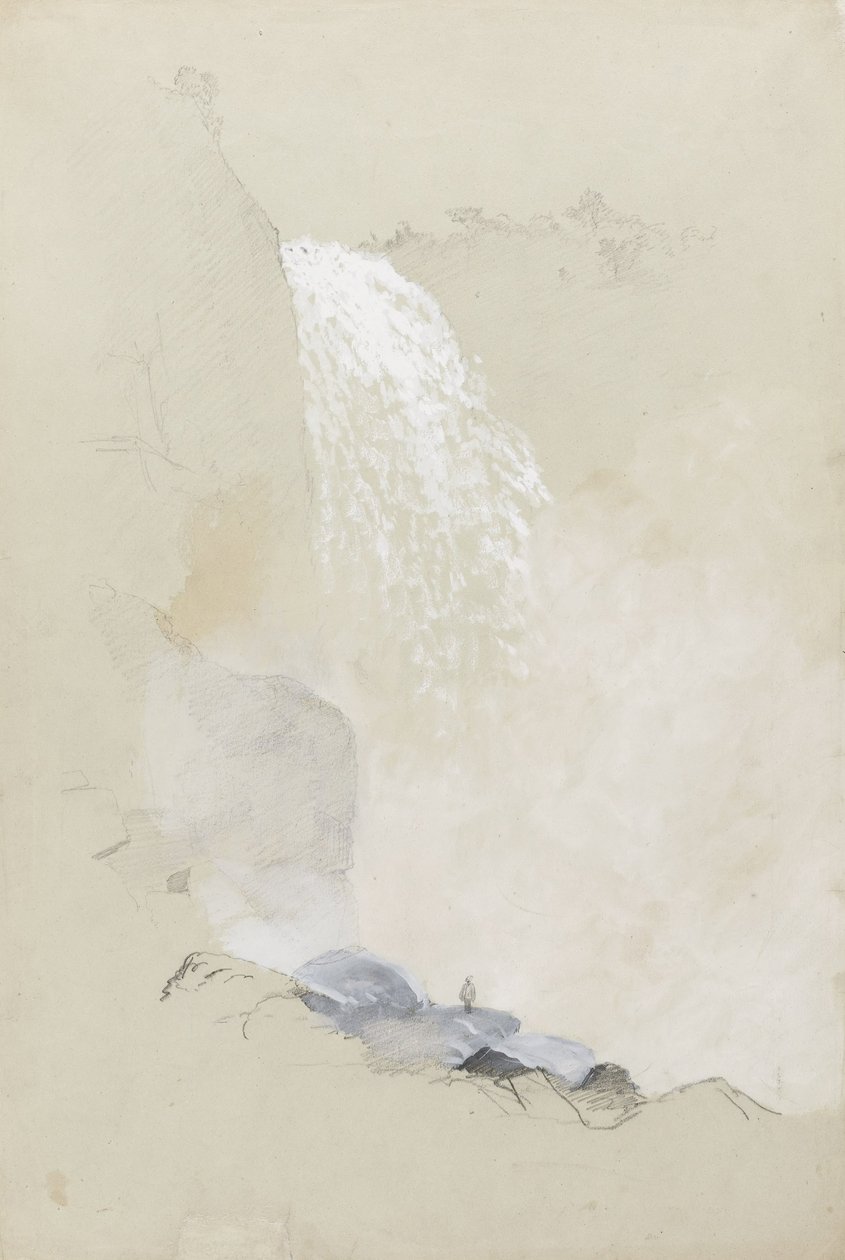Studie van de Tequendama-watervallen nabij Bogotá, Colombia door Frederic Edwin Church