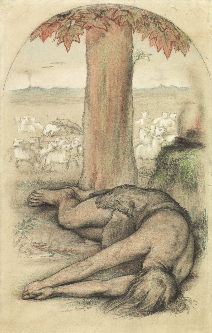 Allegorie van luiheid door Frederic James Shields