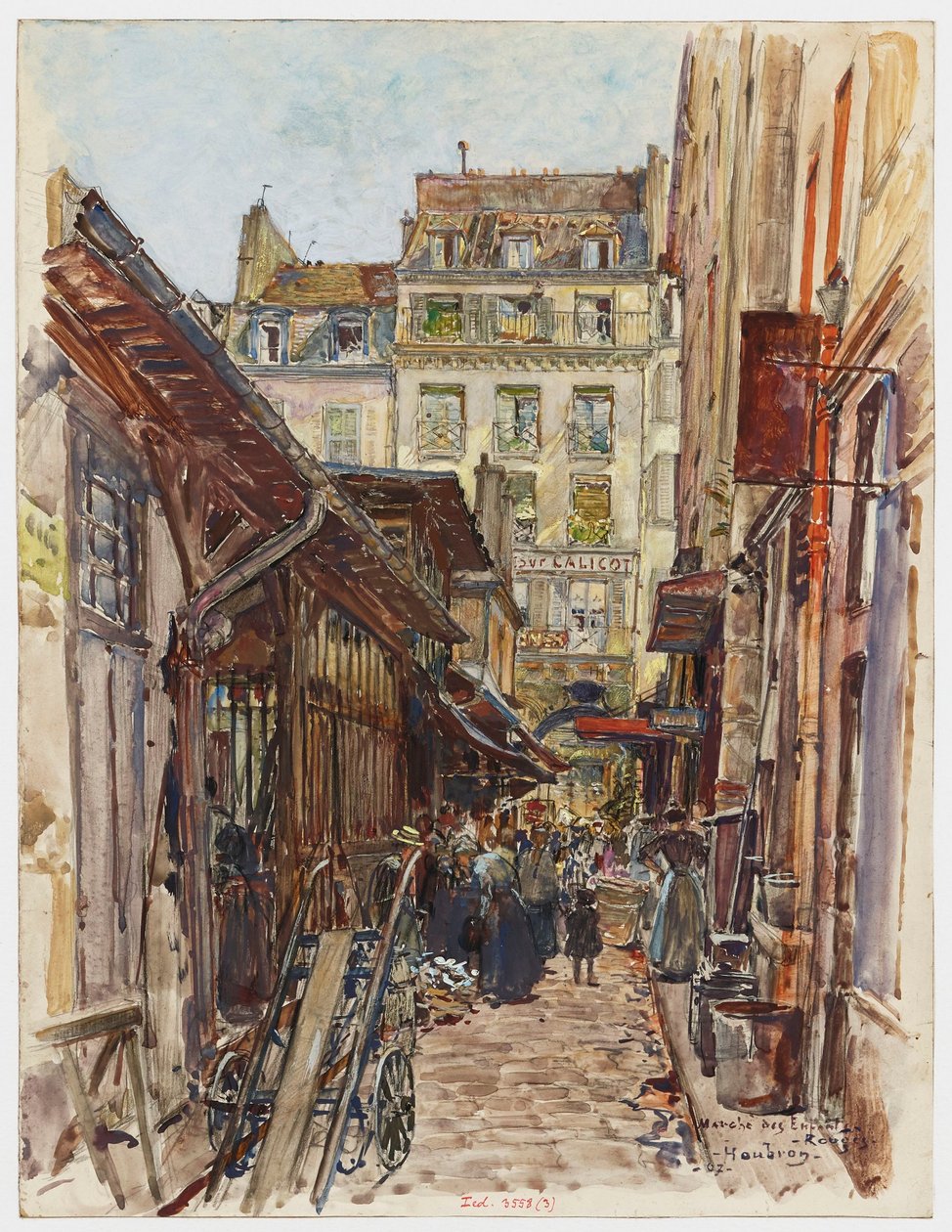 Intérieur du Marché des Enfants-Rouges door Frederic Anatole Houbron