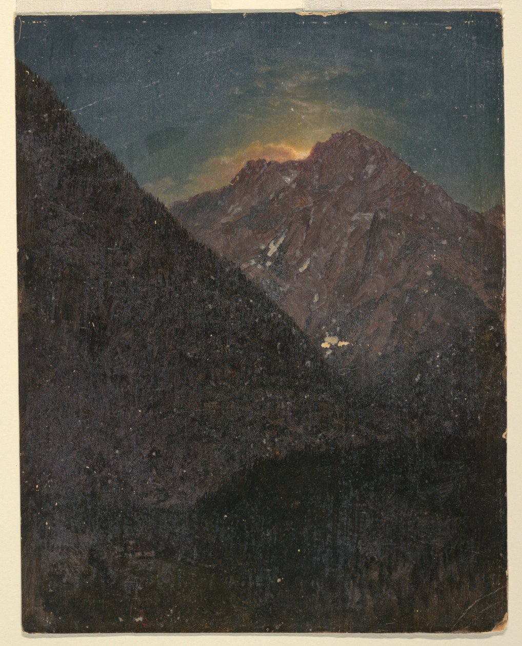 Alpenlandschap (Beieren of Zwitserland) door Frederic Edwin Church
