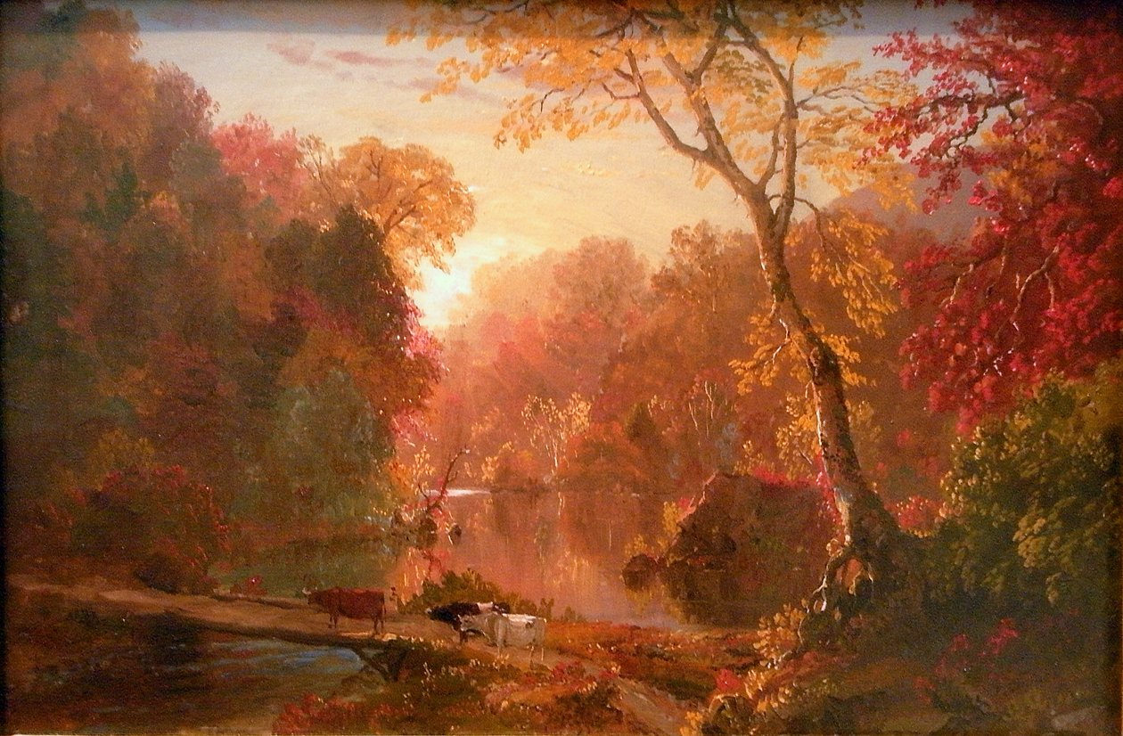 Herfst in Noord-Amerika door Frederic Edwin Church