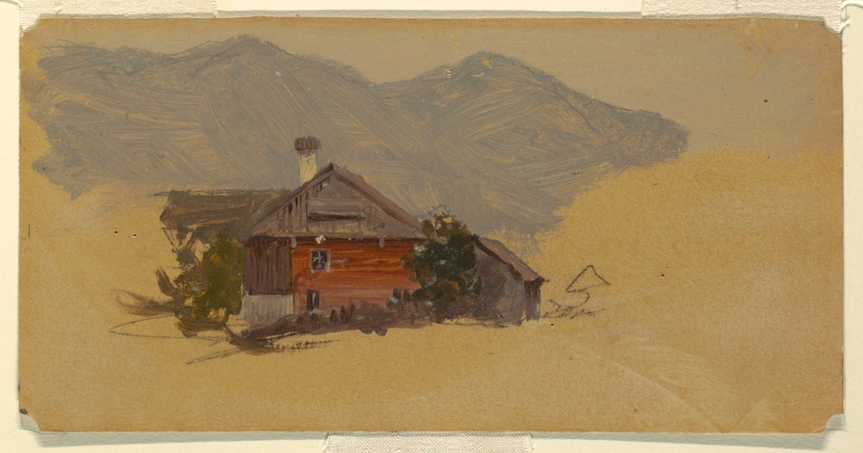 Berchtesgaden, boerenhuis door Frederic Edwin Church