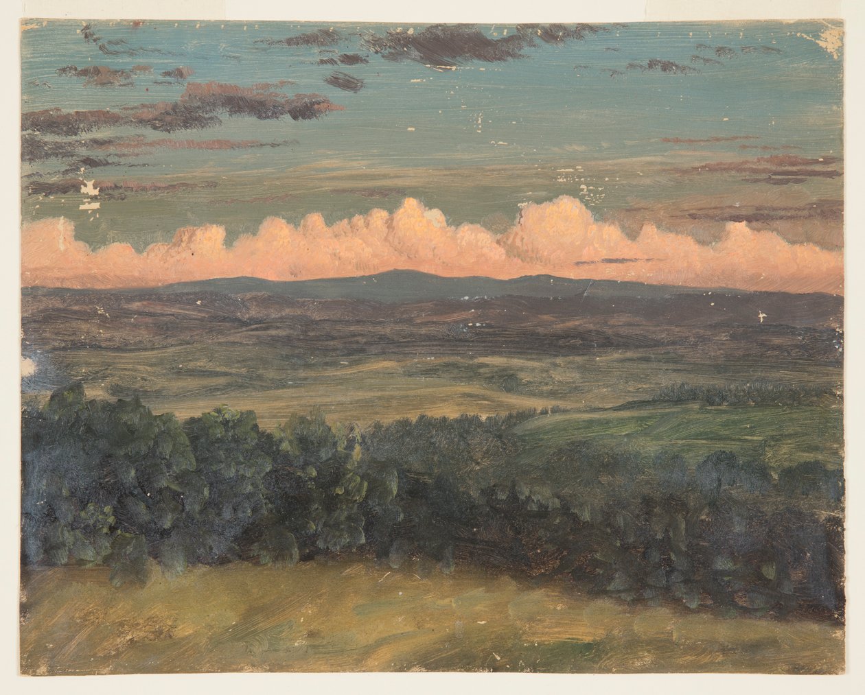 Catskills vanuit Hudson, New York door Frederic Edwin Church