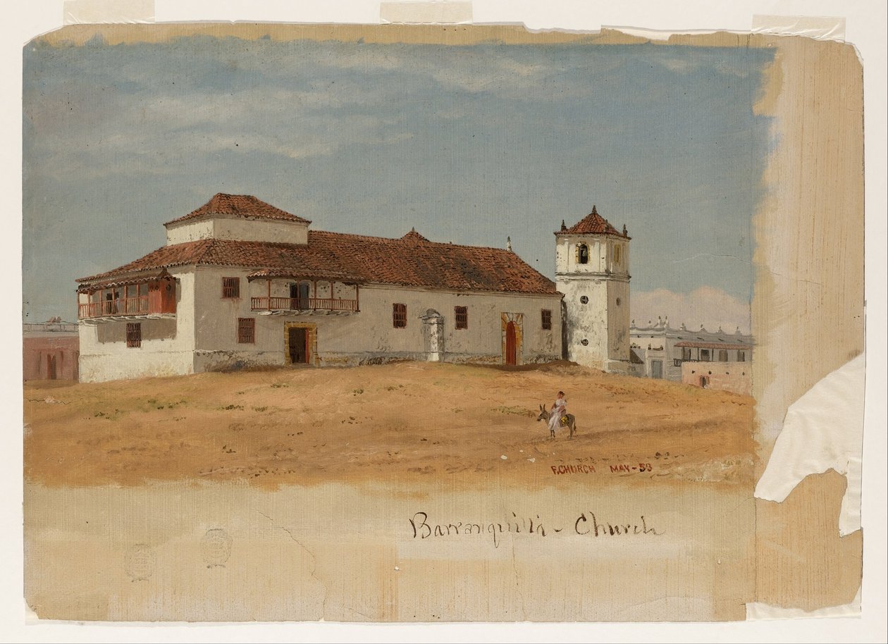 Colombia, Baranquilla Kerk door Frederic Edwin Church