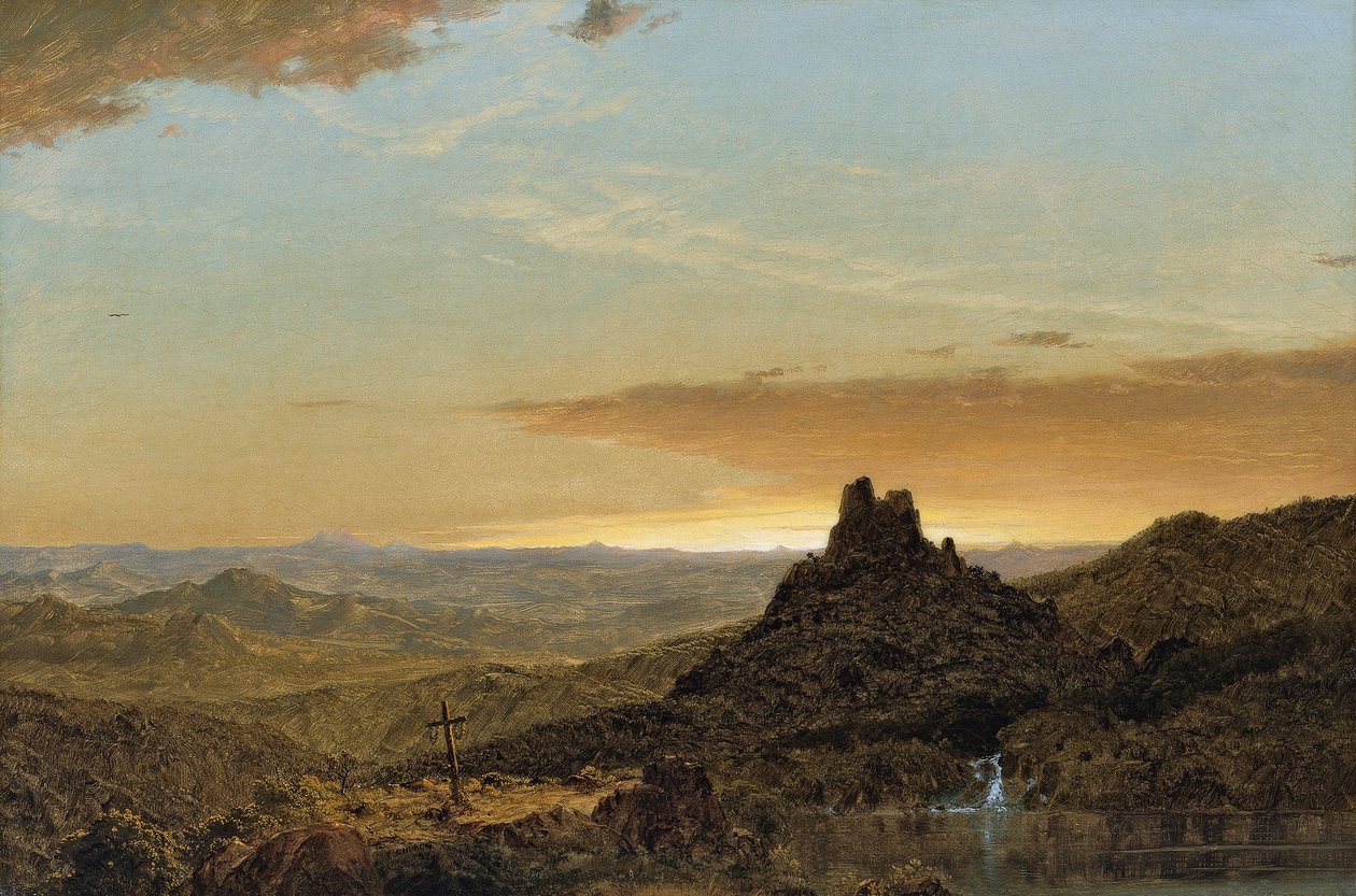 Kruis in de wildernis door Frederic Edwin Church