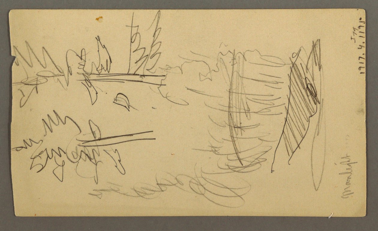 Tekening, Hill range, mogelijk 1877 door Frederic Edwin Church
