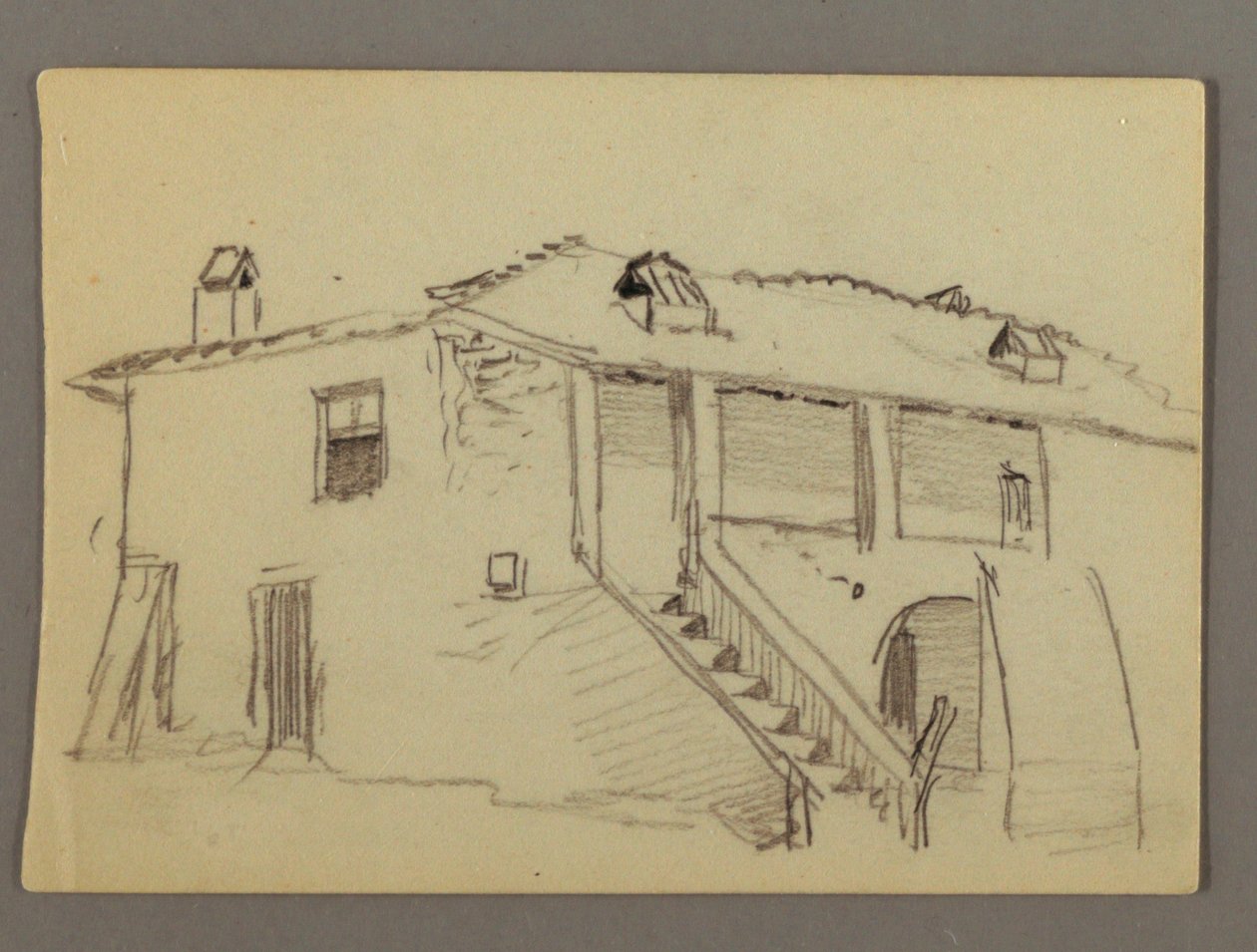 Tekening, Huis, mogelijk 1868-69 door Frederic Edwin Church
