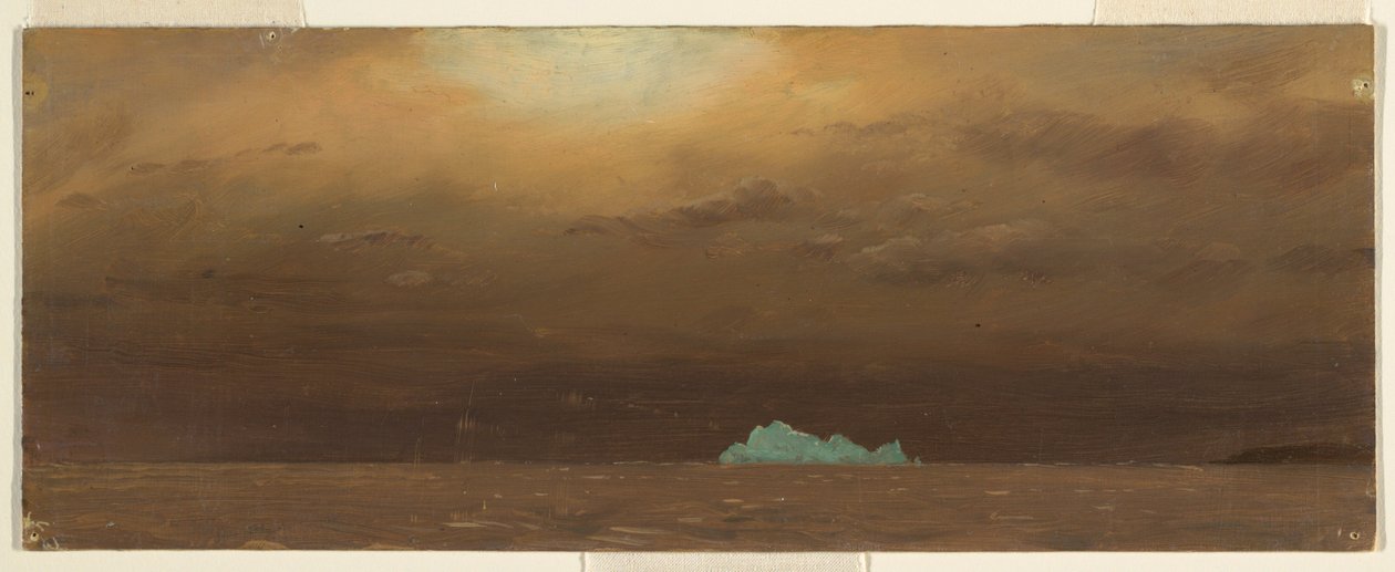 Tekening, ijsberg, Newfoundland, 1859 door Frederic Edwin Church