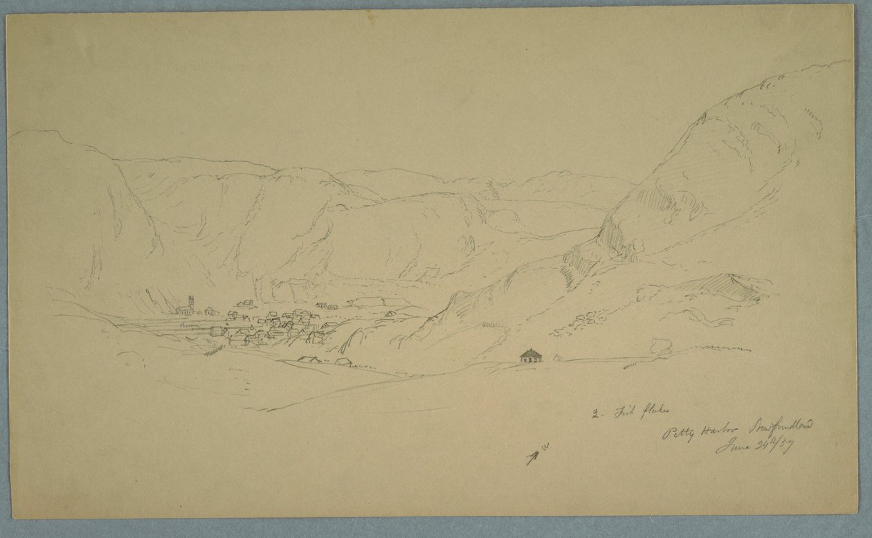 Tekening, Kleine haven, 24 juni 1859 door Frederic Edwin Church