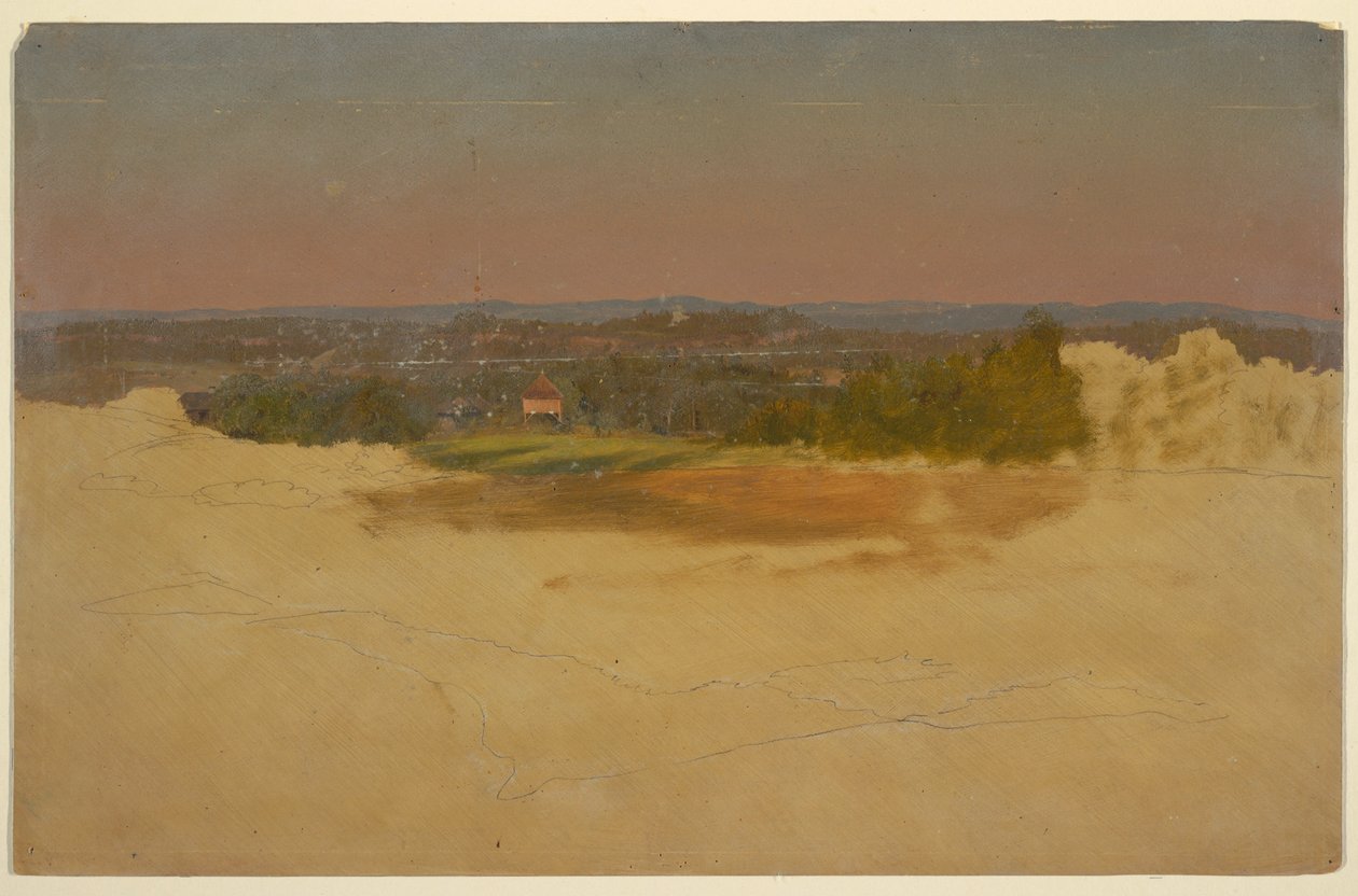Tekening, Zuid-Amerikaans landschap, 1857 door Frederic Edwin Church