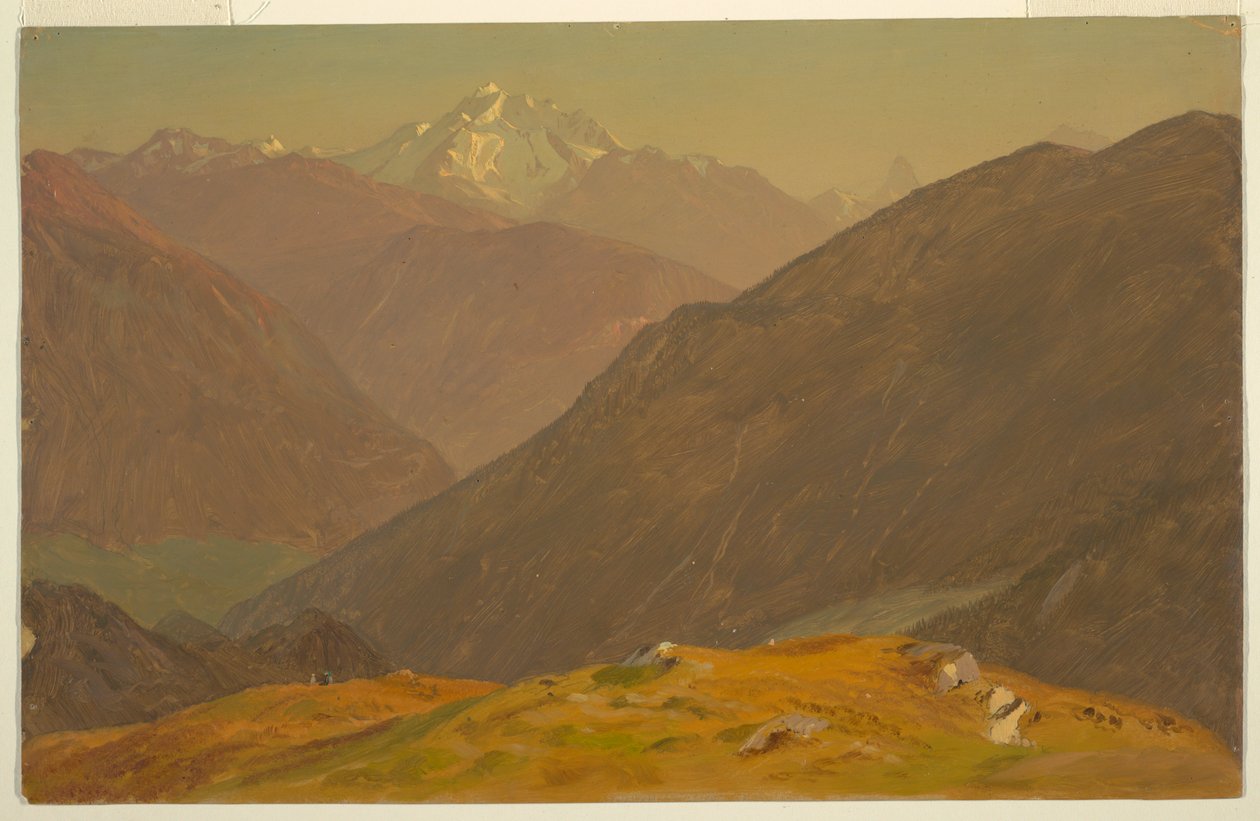 Tekening, De Goell, bij Berchtesgeden, 1868 door Frederic Edwin Church