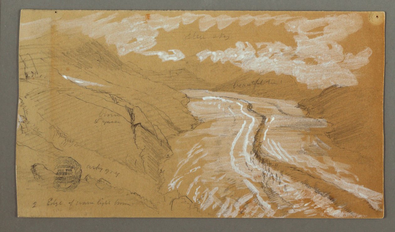 Grote Aletschgletsjer, Berner Alpen, Zwitserland door Frederic Edwin Church