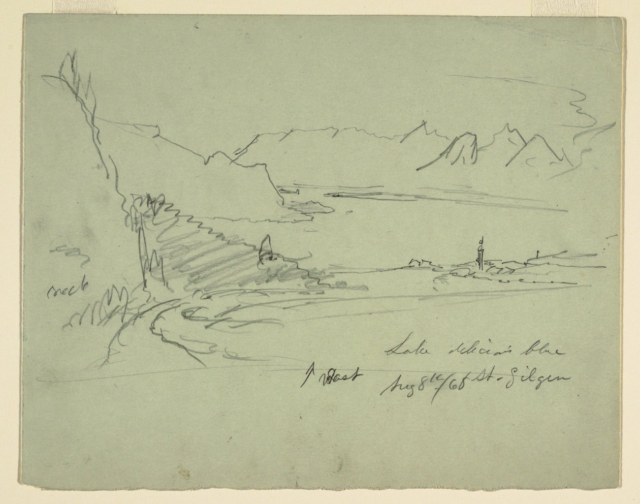 Landschap in Oostenrijk, 5 augustus 1868 door Frederic Edwin Church