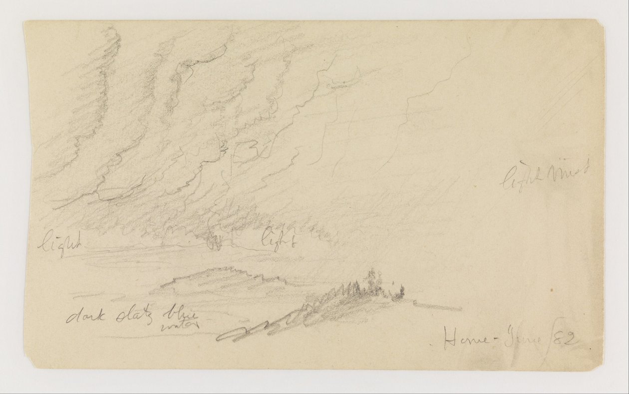 Nevel over rivier en heuvels door Frederic Edwin Church
