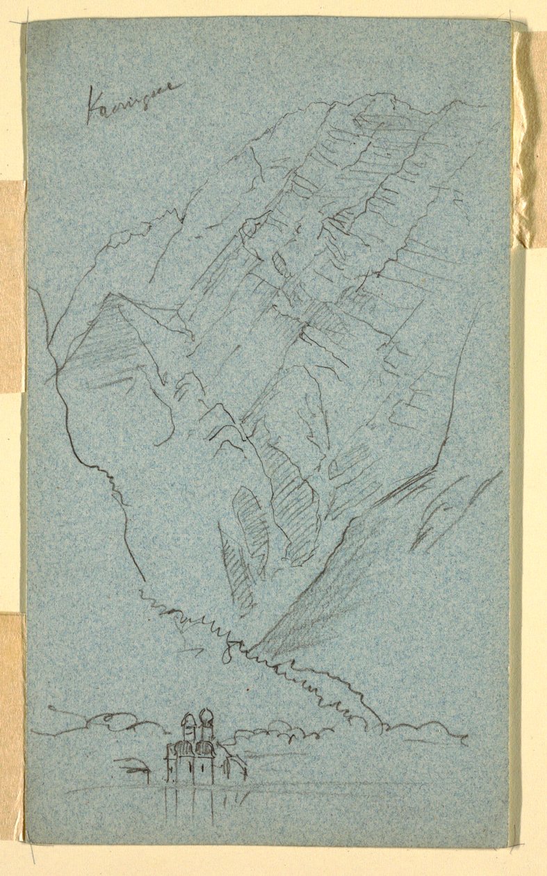 Oever van de Königssee, B door Frederic Edwin Church